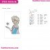 Frozen Elsa Winking Embroidery Design