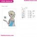 Frozen Elsa Winking Embroidery Design