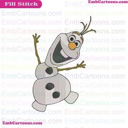 Frozen Olaf Dancing Embroidery Design 2
