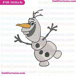 Frozen Olaf Dancing Embroidery Design 3