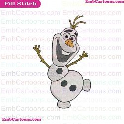 Frozen Olaf Dancing Embroidery Design 4