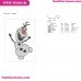 Frozen Olaf Dancing Embroidery Design 4