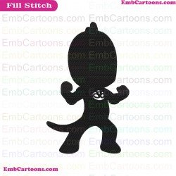 Gekko Silhouettes PJ Masks Embroidery Design 2