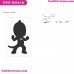 Gekko Silhouettes PJ Masks Embroidery Design 2