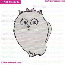 Gidget The Secret Life Of Pets Embroidery Design