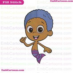 Goby Bubble Guppies Embroidery Design