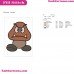 Goomba Super Mario Embroidery Design