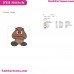 Goomba Super Mario Embroidery Design