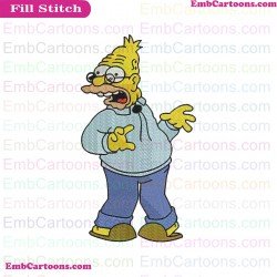 Grandpa Simpson The Simpsons Embroidery Design