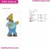 Grandpa Simpson The Simpsons Embroidery Design