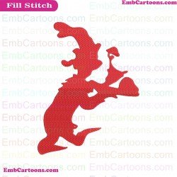 Green Eggs And Ham Waiter Server Silhouette Dr Seuss The Cat In The Hat Embroidery Design