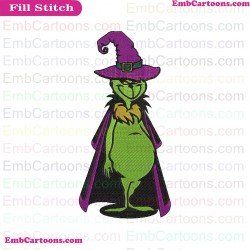 Grinch Halloween Dr Seuss The Cat In The Hat Embroidery Design