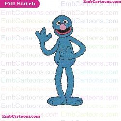 Grover Sesame Street Embroidery Design