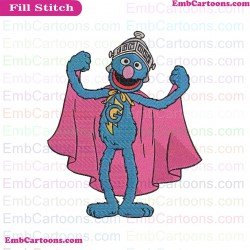 Grover Super Man Sesame Street Embroidery Design