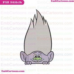 Guy Diamond Peeking Trolls Embroidery Design