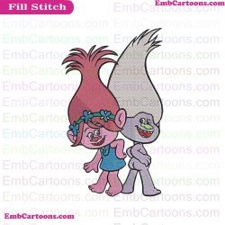 Guy Diamond Poppy Trolls Embroidery Design