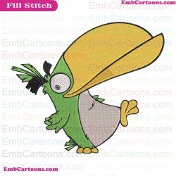 Hal Angry Birds Embroidery Design