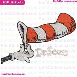 Hand With Hat Seuss The Cat In The Hat Embroidery Design