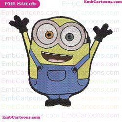 Happy Minion Minions Birthday Embroidery Design