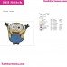 Happy Minion Minions Birthday Embroidery Design