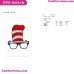 Hat And Glasses Dr Seuss The Cat In The Hat Embroidery Design