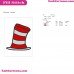 Hat Dr Seuss The Cat In The Hat Embroidery Design 2