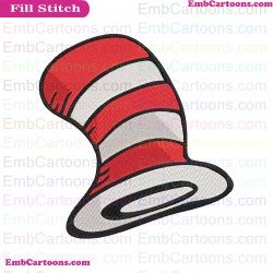 Hat Dr Seuss The Cat In The Hat Embroidery Design