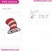 Hat Dr Seuss The Cat In The Hat Embroidery Design