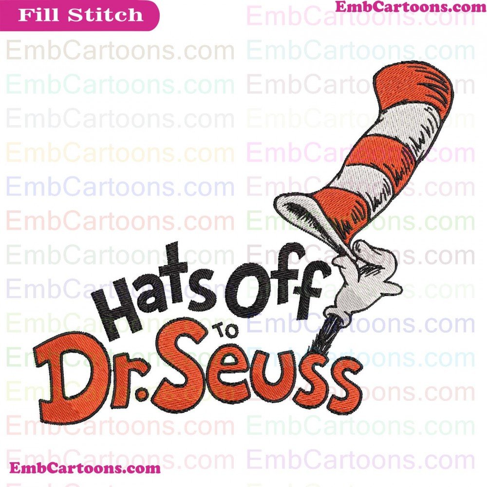 Hats Off Applique Design, Hats Off Embroidery Design, Off To Applique Design, Off To Embroidery Design, To Dr Applique Design, To Dr Embroidery Design, Dr Seuss Applique Design, Dr Seuss Embroidery Design, Seuss Dr Applique Design, Seuss Dr Embroidery Des