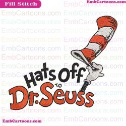 Hats Off To Dr Seuss Dr Seuss The Cat In The Hat Embroidery Design