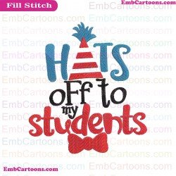Hats Off To Students Dr Seuss The Cat In The Hat Embroidery Design