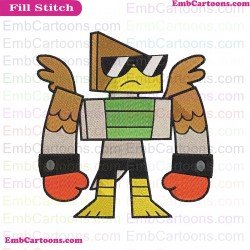 Hawkodile Unikitty Embroidery Design