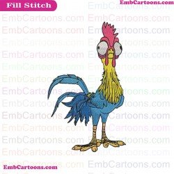 Heihei Moana Embroidery Design