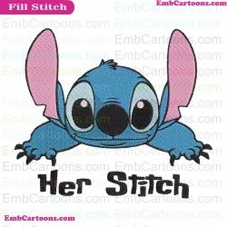 Her Stitch Lilo And Stitch Embroidery Design
