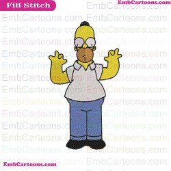 Homer Simpson The Simpsons Embroidery Design