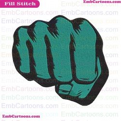 Hulk Fist Hand Hulk Birthday Embroidery Design