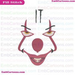 IT Pennywise The Clown Embroidery Design
