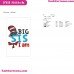 I Am Big SIS Sister Dr Seuss The Cat In The Hat Embroidery Design