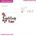 I Am Lunch Lady The Cat In The Hat Embroidery Design