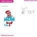 I Am Mom Dr Seuss The Cat In The Hat Embroidery Design