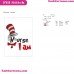 I Am Nurse Dr Seuss The Cat In The Hat Embroidery Design
