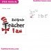 I Am Teacher 2Nd Grade Dr Seuss The Cat In The Hat Embroidery Design