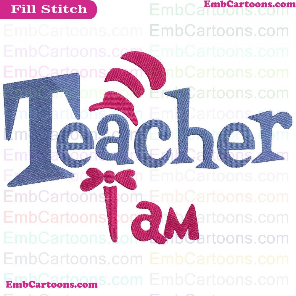 I Am Teacher 4 Dr Seuss The Cat In The Hat Embroidery Design I Am Applique Design, I Am Embroidery Design, Am Teacher Applique Design, Am Teacher Embroidery Design, Teacher 4 Applique Design, Teacher 4 Embroidery Design, 4 Dr Applique Design, 4 Dr Embroidery Design, Dr Seuss Applique Design, Dr Seuss Embroidery Des