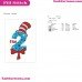 I Am Two Number 2 Dr Seuss The Cat In The Hat Embroidery Design