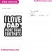 I Love Dad More Than Fortnite Svg Embroidery Design