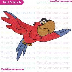 Iago Flying Aladdin Embroidery Design