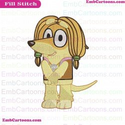Indy Bluey Friends Embroidery Design