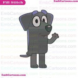 Jean Luc Bluey Friends Embroidery Design