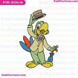 Jose Carioca Raises Hat Saludos Amigos Embroidery Design