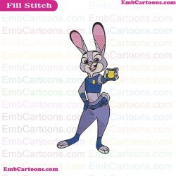 Judy Hopps Zootopia Embroidery Design